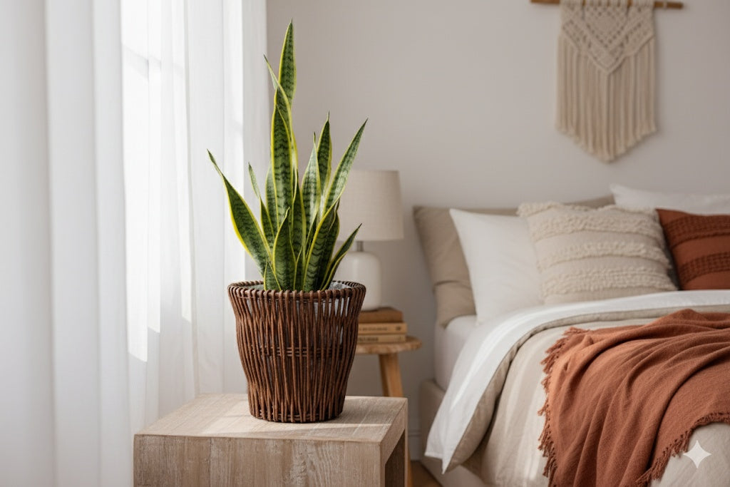 Wicker Planter Basket, Handwoven Willow with Liner