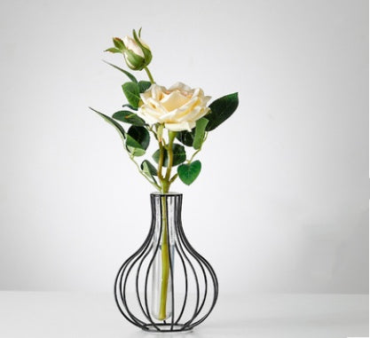 Geometric Test Tube Vase, Metal Frame Propagation Stand