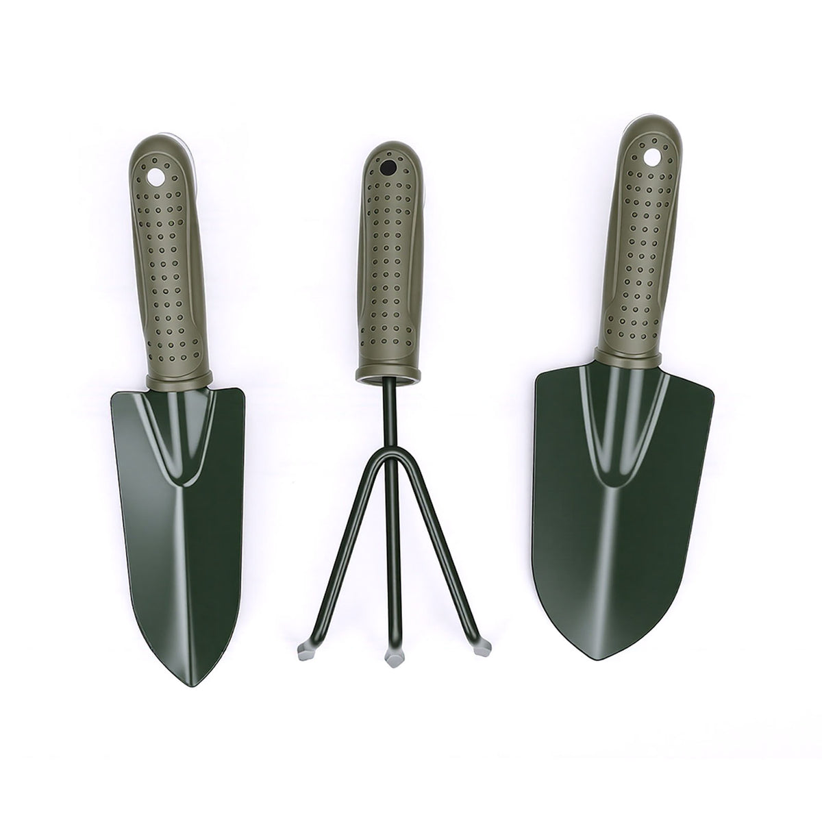 Hand Tool Set 3 Piece with Storage Bag, Trowel and Rake