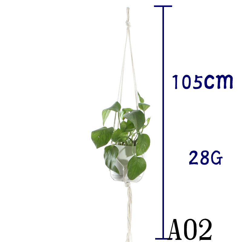 Macrame Pot Net Hanger, Cotton Rope Knot Designs