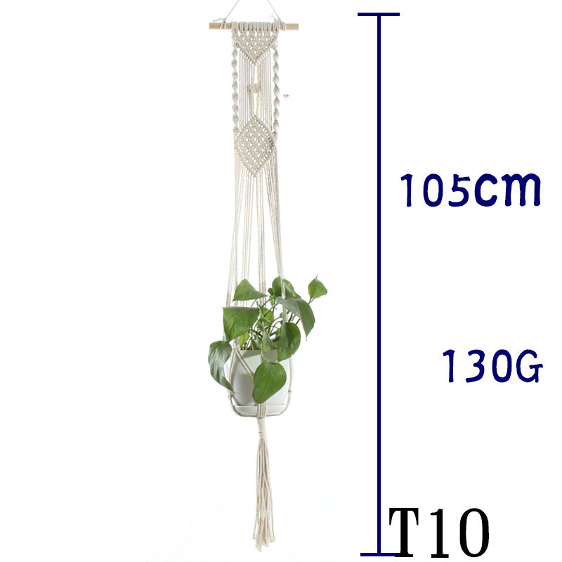 Macrame Pot Net Hanger, Cotton Rope Knot Designs