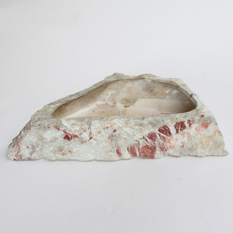 Shallow Succulent Tray Planter, Glazed Ceramic