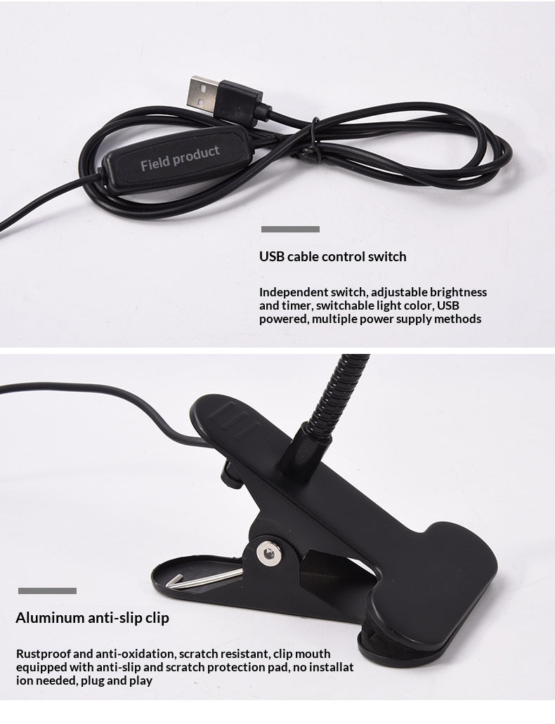 Clip On Grow Light, Dual Head USB LED Plant Lamp