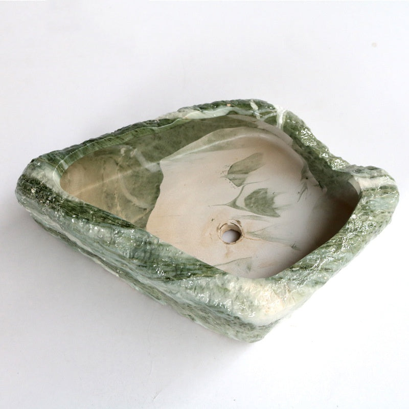 Shallow Succulent Tray Planter, Glazed Ceramic