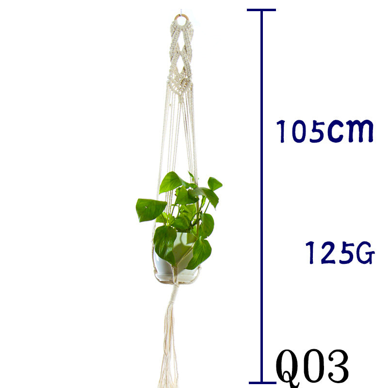 Macrame Pot Net Hanger, Cotton Rope Knot Designs