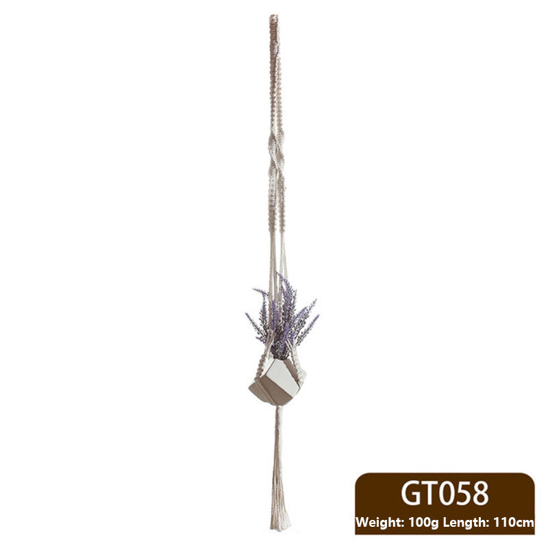 Macrame Hanging Basket, Handmade Cotton Plant Holder