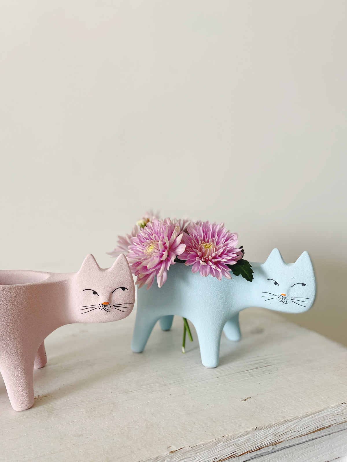 Cat Succulent Pot, Handmade Frosted Ceramic Planter