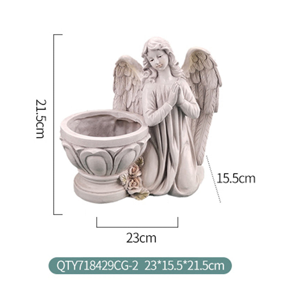 Angel Planter, Resin Figure Succulent Pot