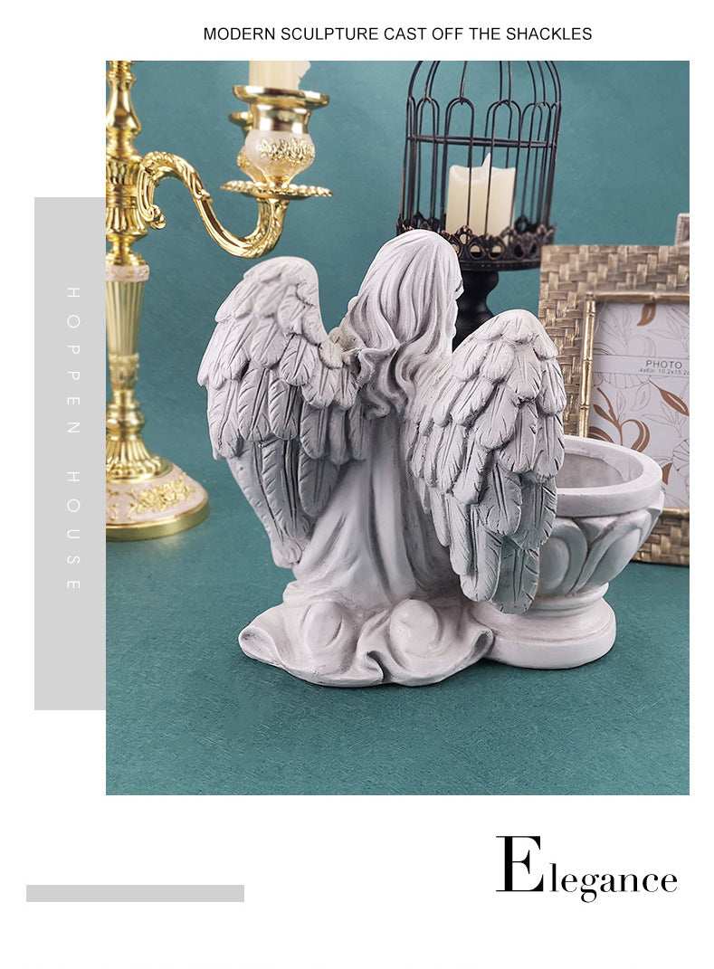 Angel Planter, Resin Figure Succulent Pot