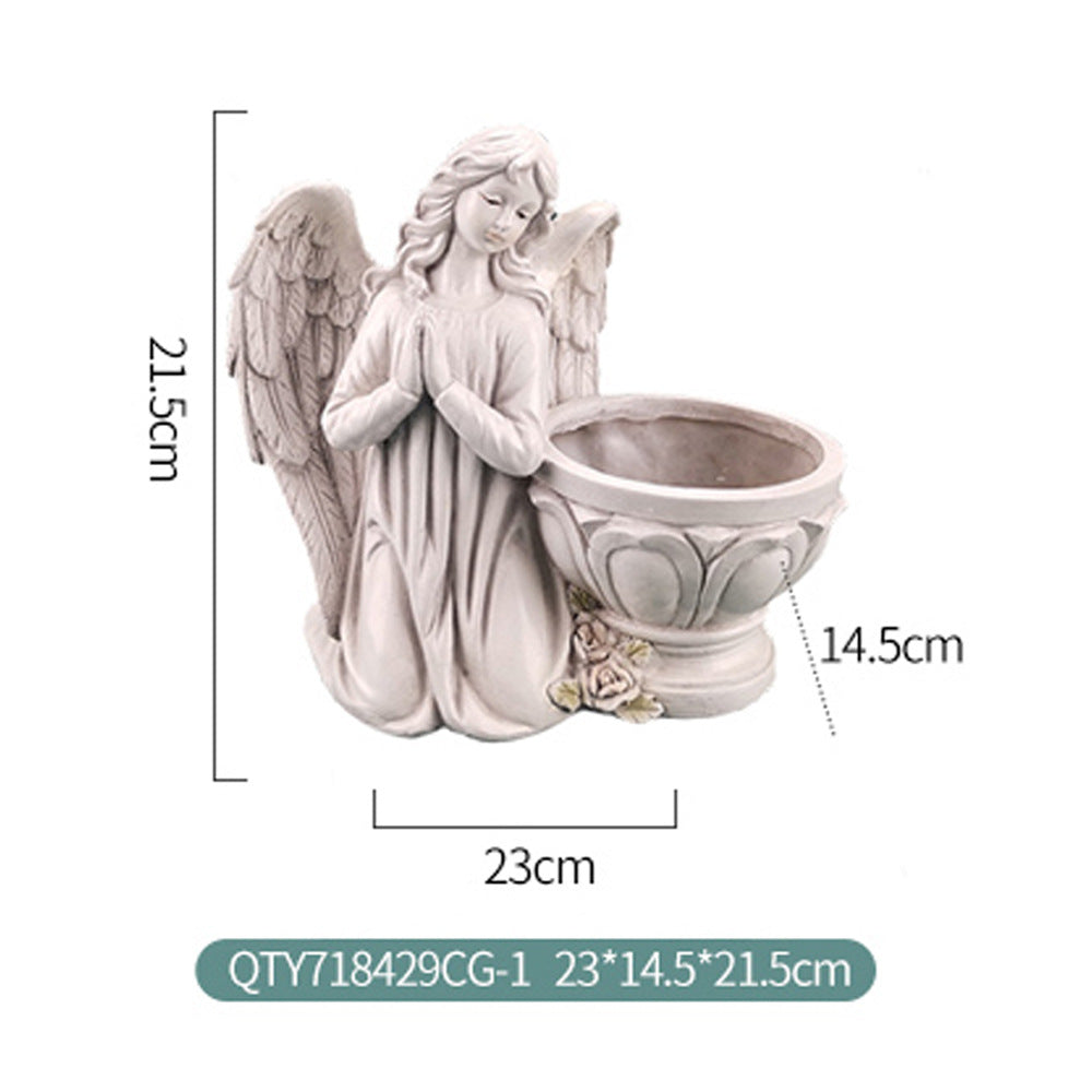 Angel Planter, Resin Figure Succulent Pot