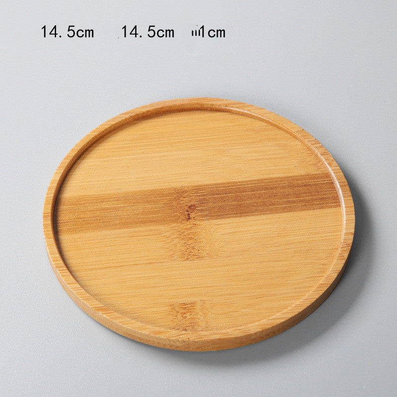 Bamboo Plant Saucer Tray, Round, Square, Hexagon or Oval