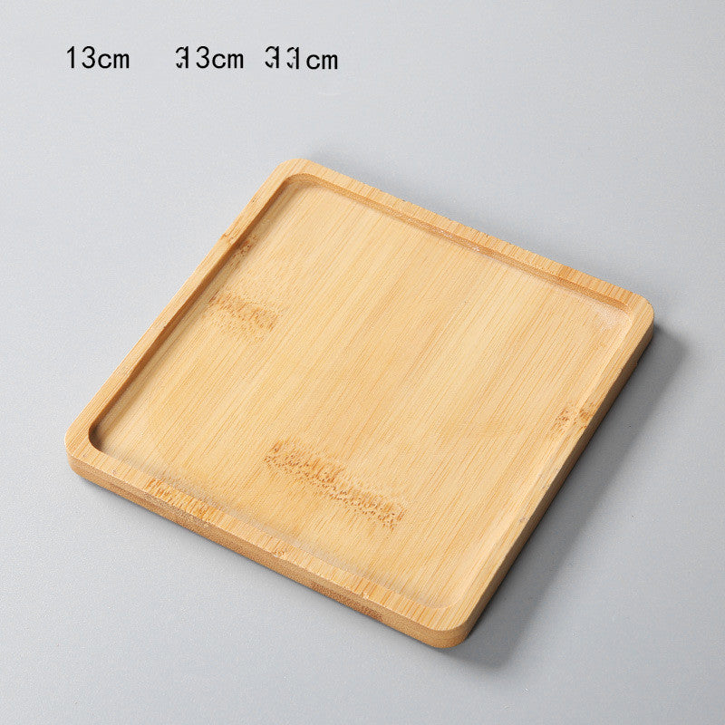 Bamboo Plant Saucer Tray, Round, Square, Hexagon or Oval