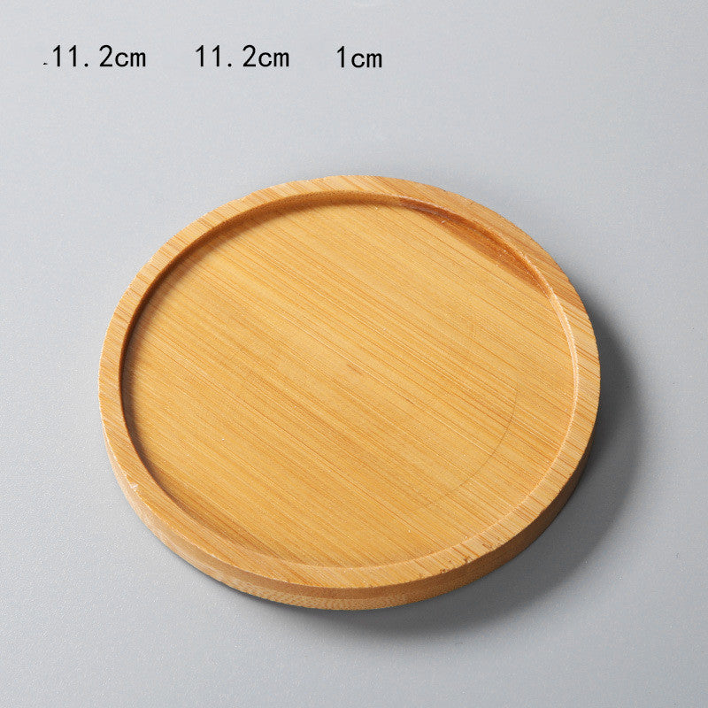 Bamboo Plant Saucer Tray, Round, Square, Hexagon or Oval