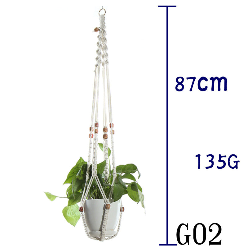 Macrame Pot Net Hanger, Cotton Rope Knot Designs