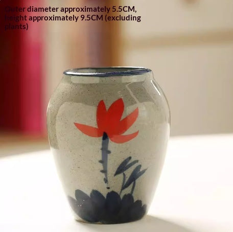 Blue and White Porcelain Succulent Pot, Hand-Painted