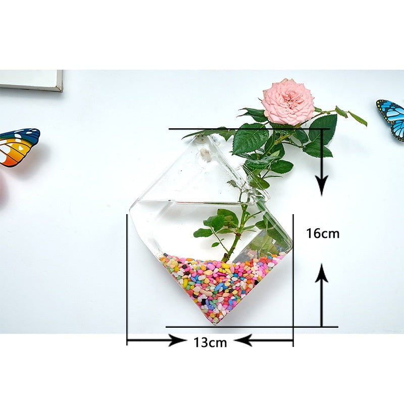 Hanging Glass Propagation Vase, Clear Bubble Shapes