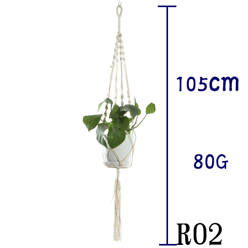 Macrame Pot Net Hanger, Cotton Rope Knot Designs