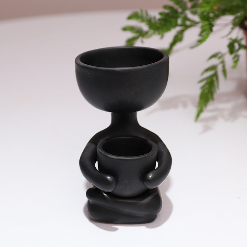 Face Planter, Abstract Ceramic Head Pot