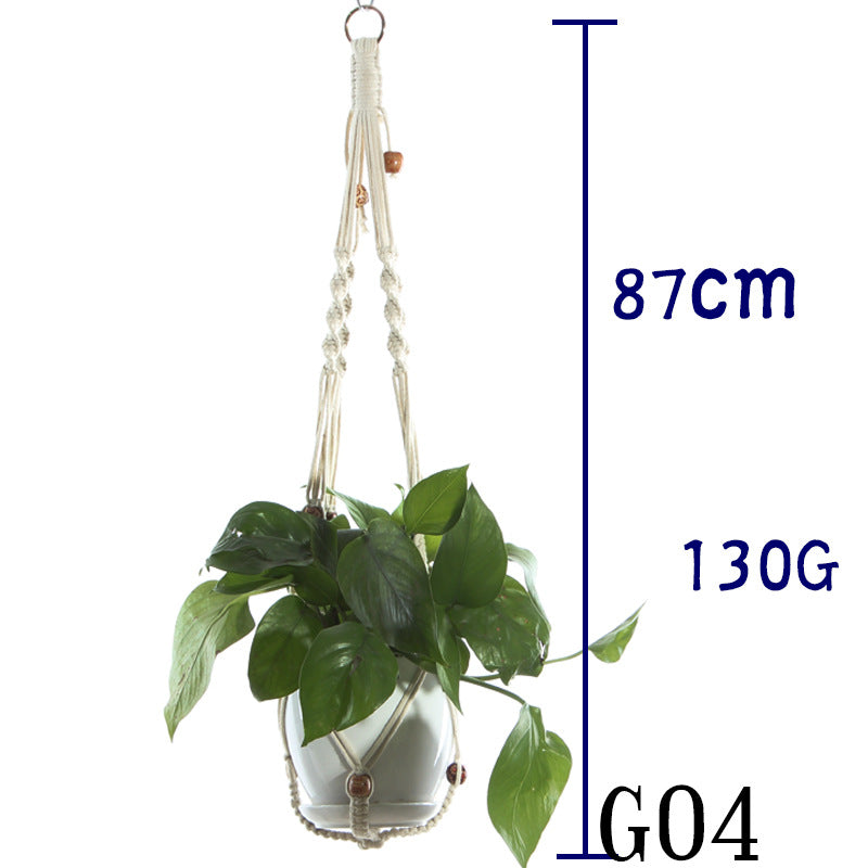 Macrame Pot Net Hanger, Cotton Rope Knot Designs