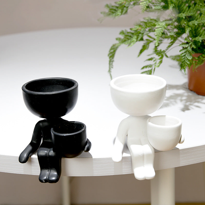 Face Planter, Abstract Ceramic Head Pot