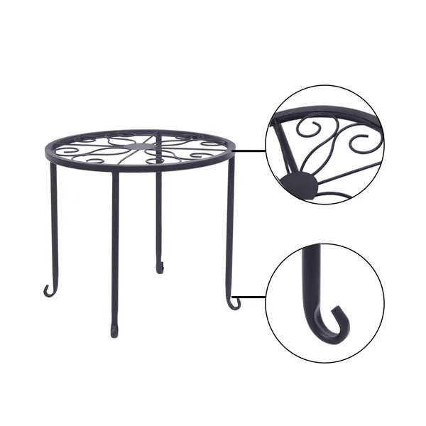 Metal Plant Stands Set of 4, Black Round Nesting Stands