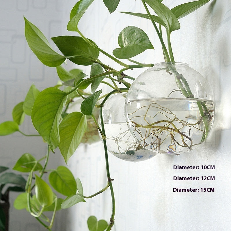 Hanging Glass Propagation Vase, Clear Bubble Shapes