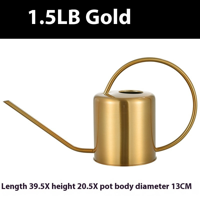 Long Spout Watering Can, Brass or Steel 44-51 oz