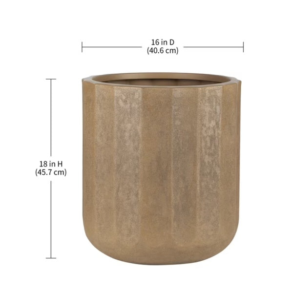 Large Planter 16", Terracotta Look Resin Floor Pot