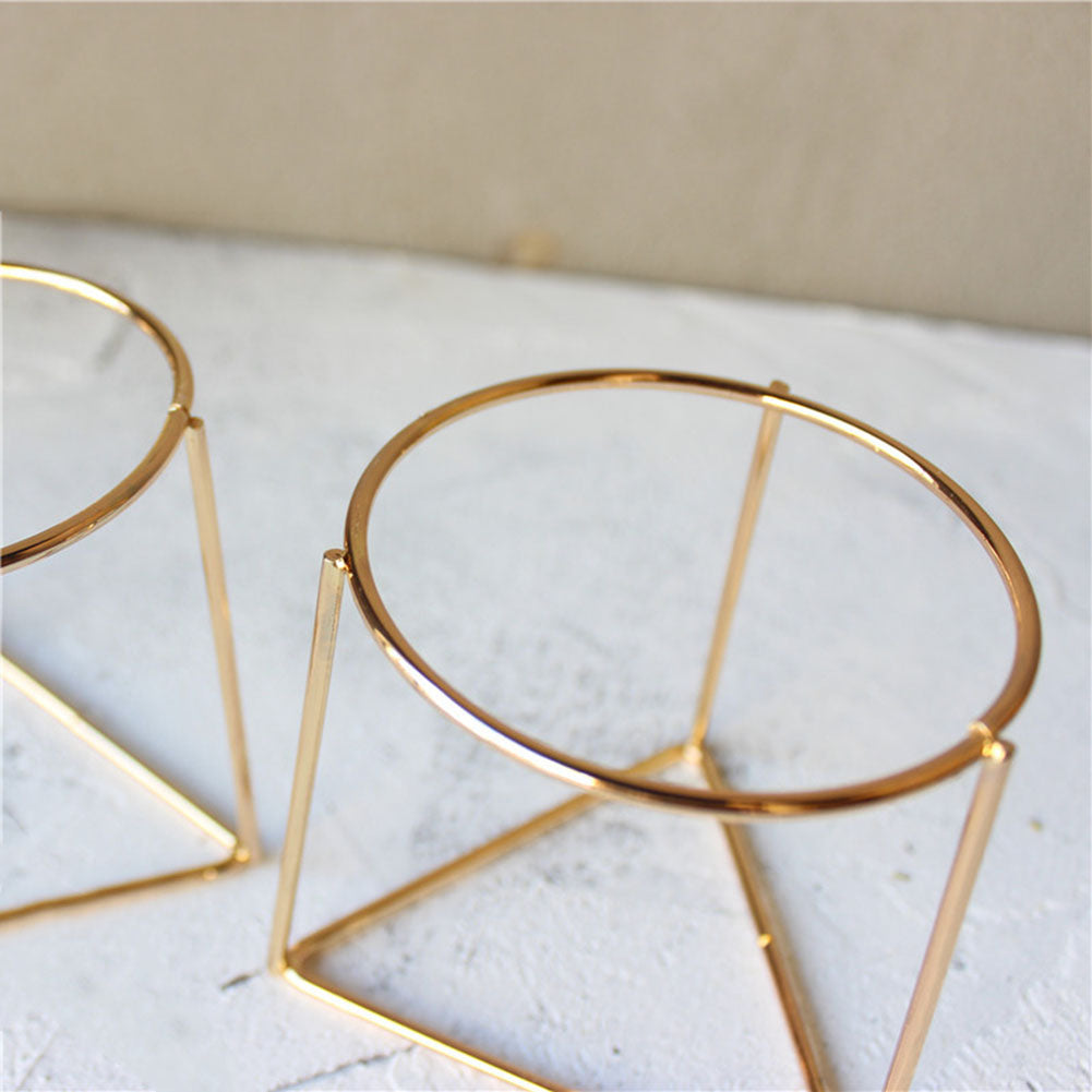 Air Plant Holder, Gold Geometric Tripod Stand