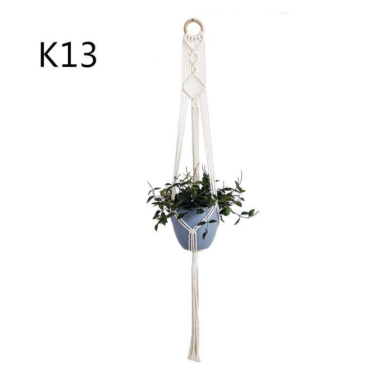Macrame Pot Net Hanger, Cotton Rope Knot Designs