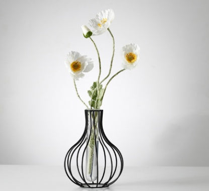 Geometric Test Tube Vase, Metal Frame Propagation Stand