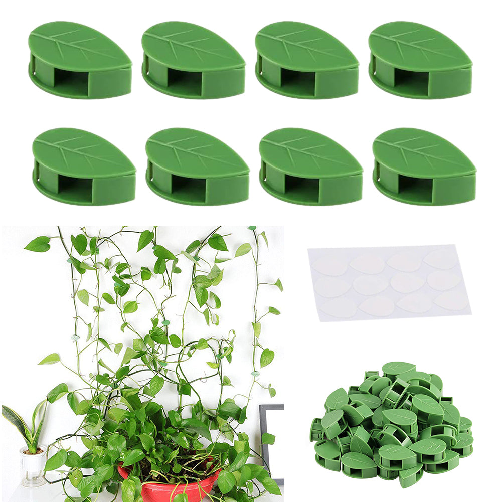 Plant Wall Clips Self-Adhesive, Leaf Shape Vine Holders