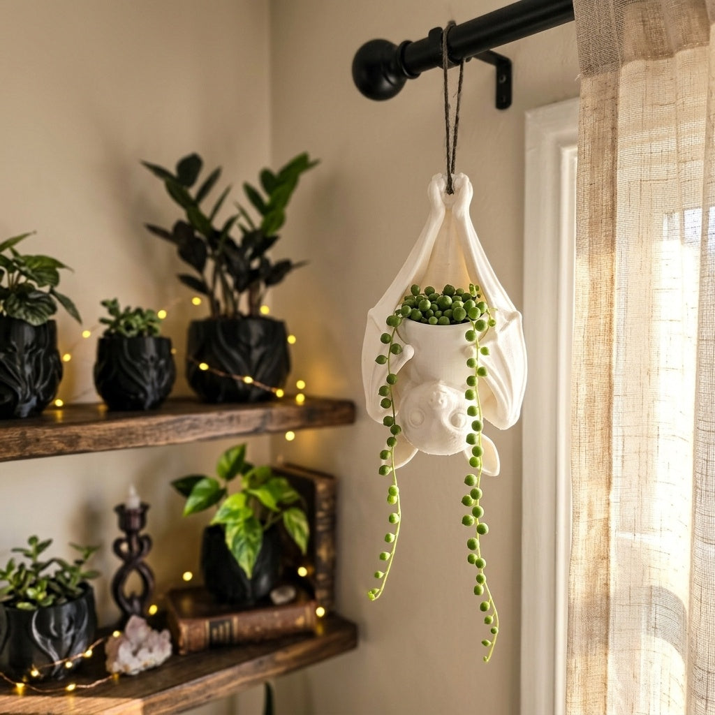 Bat Hanging Planter for Succulents and Air Plants