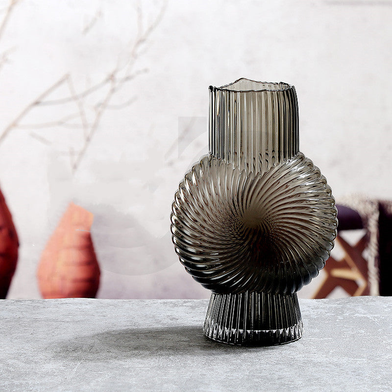 Glass Hydroponic Vase, Sculptural Propagation Vessel
