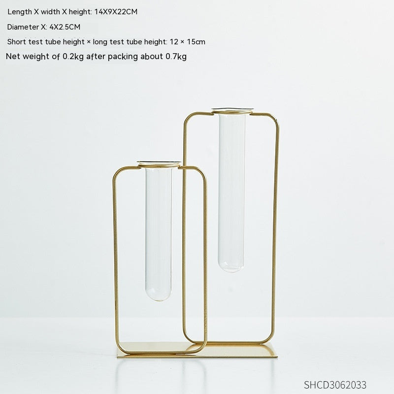 Ferris Wheel Propagation Vase, Gold Test Tube Stand