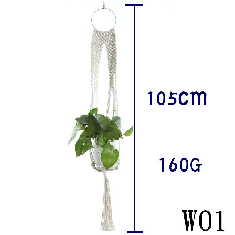 Macrame Pot Net Hanger, Cotton Rope Knot Designs