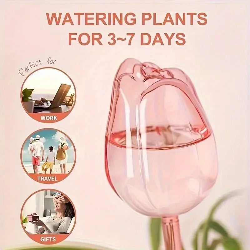Glass Watering Globes, Tulip Self-Watering Bulbs