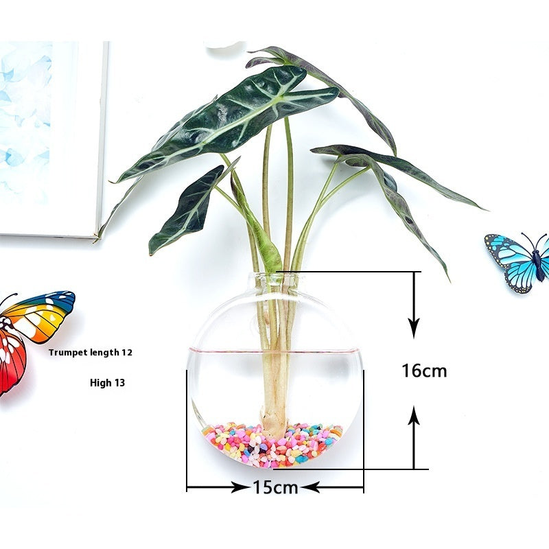 Hanging Glass Propagation Vase, Clear Bubble Shapes