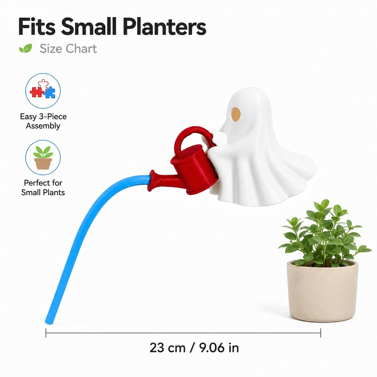 Ghost Plant Decor, Watering Can Desk Ornament