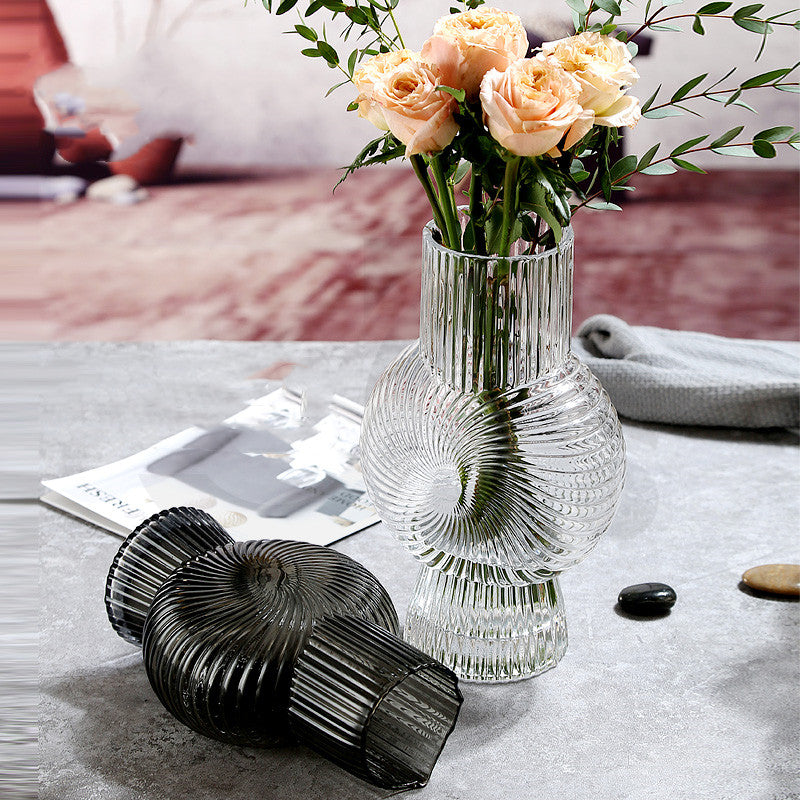 Glass Hydroponic Vase, Sculptural Propagation Vessel