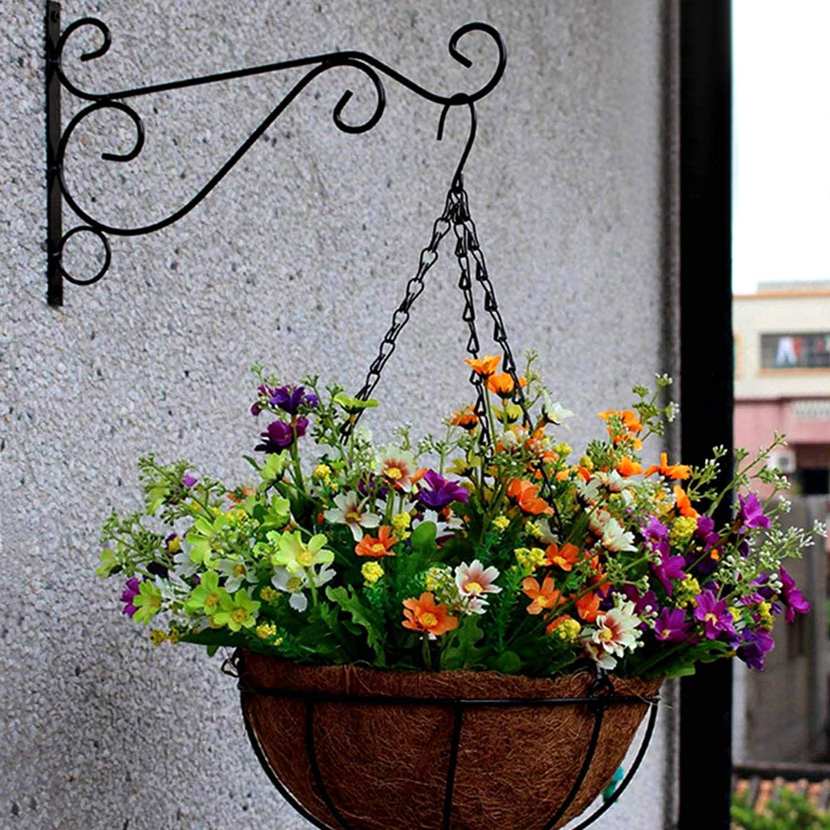 Plant Hanger Bracket, Rustic Iron Wall Hook