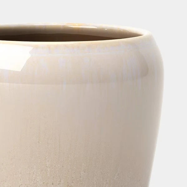 Reactive Glaze Ceramic Planter 8" with Drainage Hole