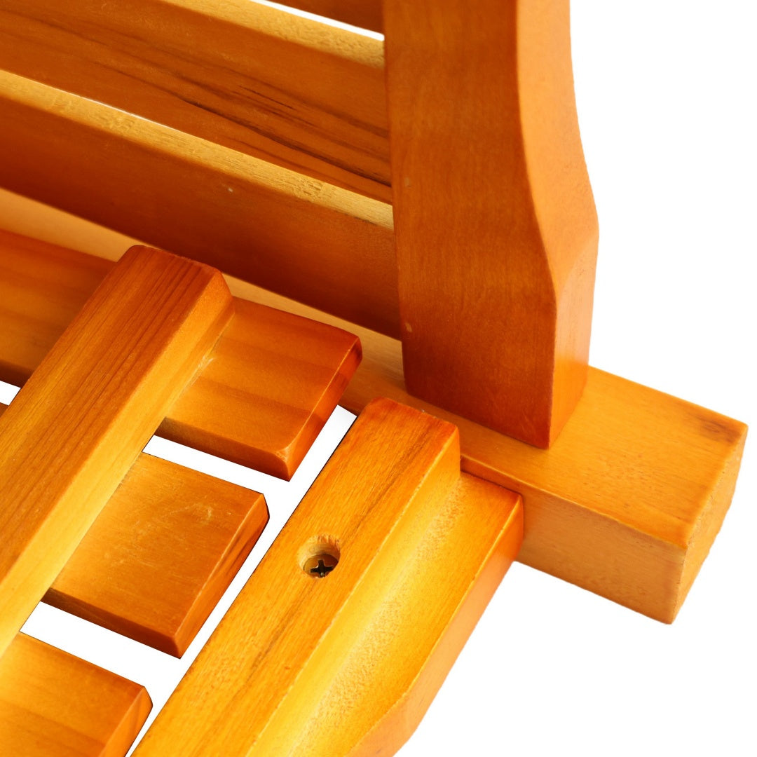 Square Wooden Planter Box, 18.5" Teak Finish