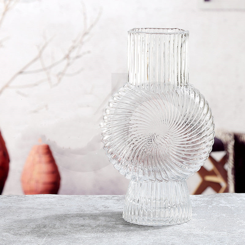 Glass Hydroponic Vase, Sculptural Propagation Vessel