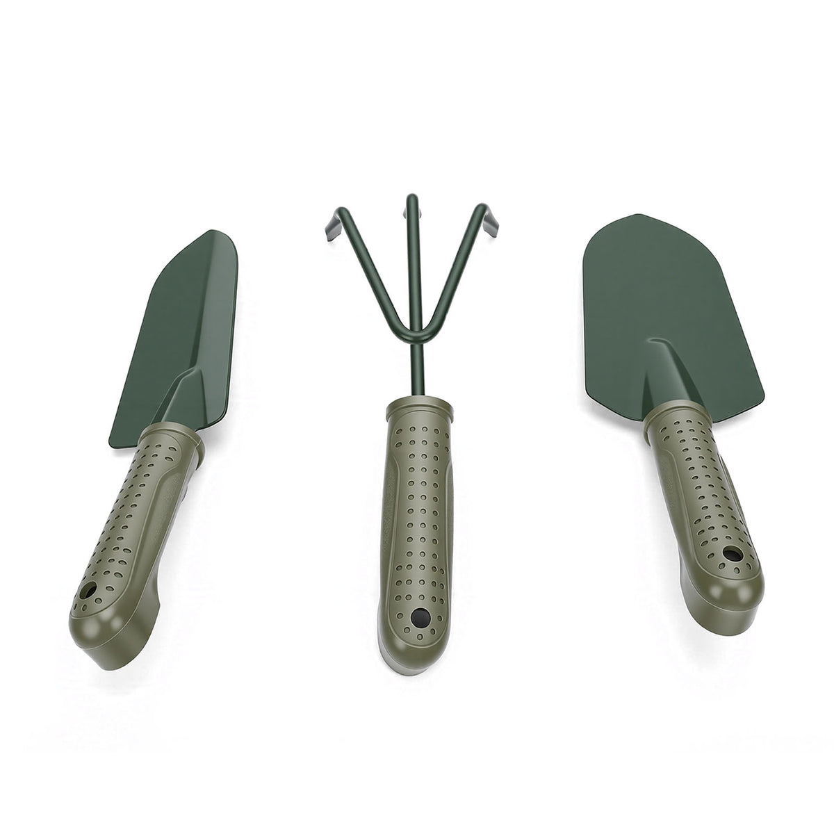 Hand Tool Set 3 Piece with Storage Bag, Trowel and Rake