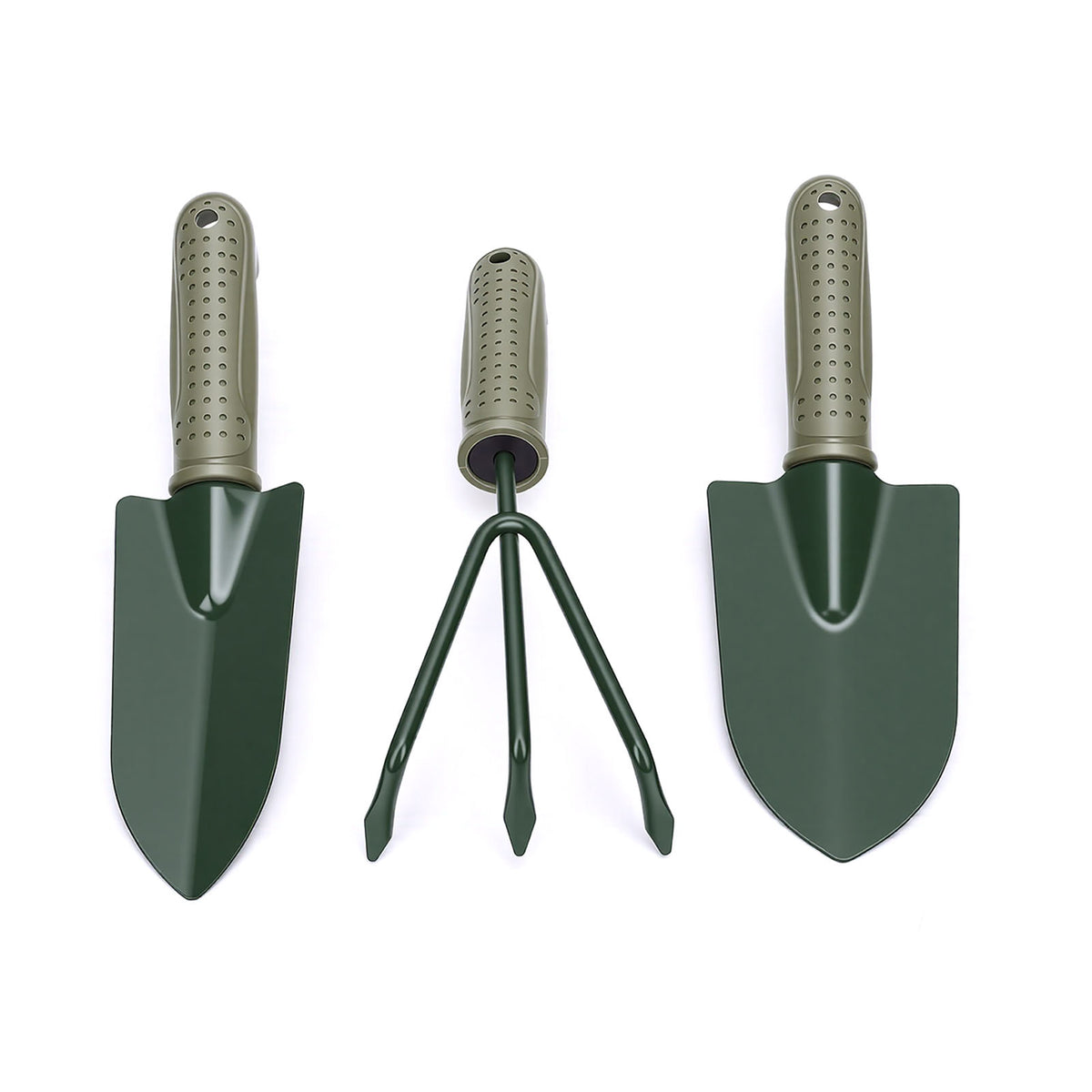 Hand Tool Set 3 Piece with Storage Bag, Trowel and Rake