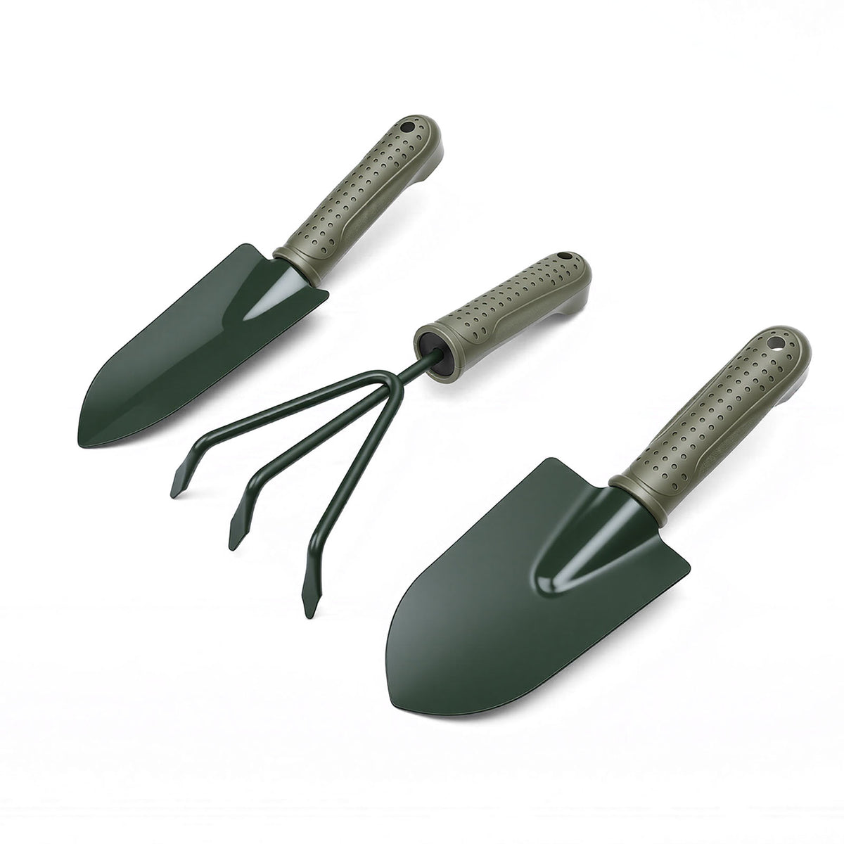 Hand Tool Set 3 Piece with Storage Bag, Trowel and Rake