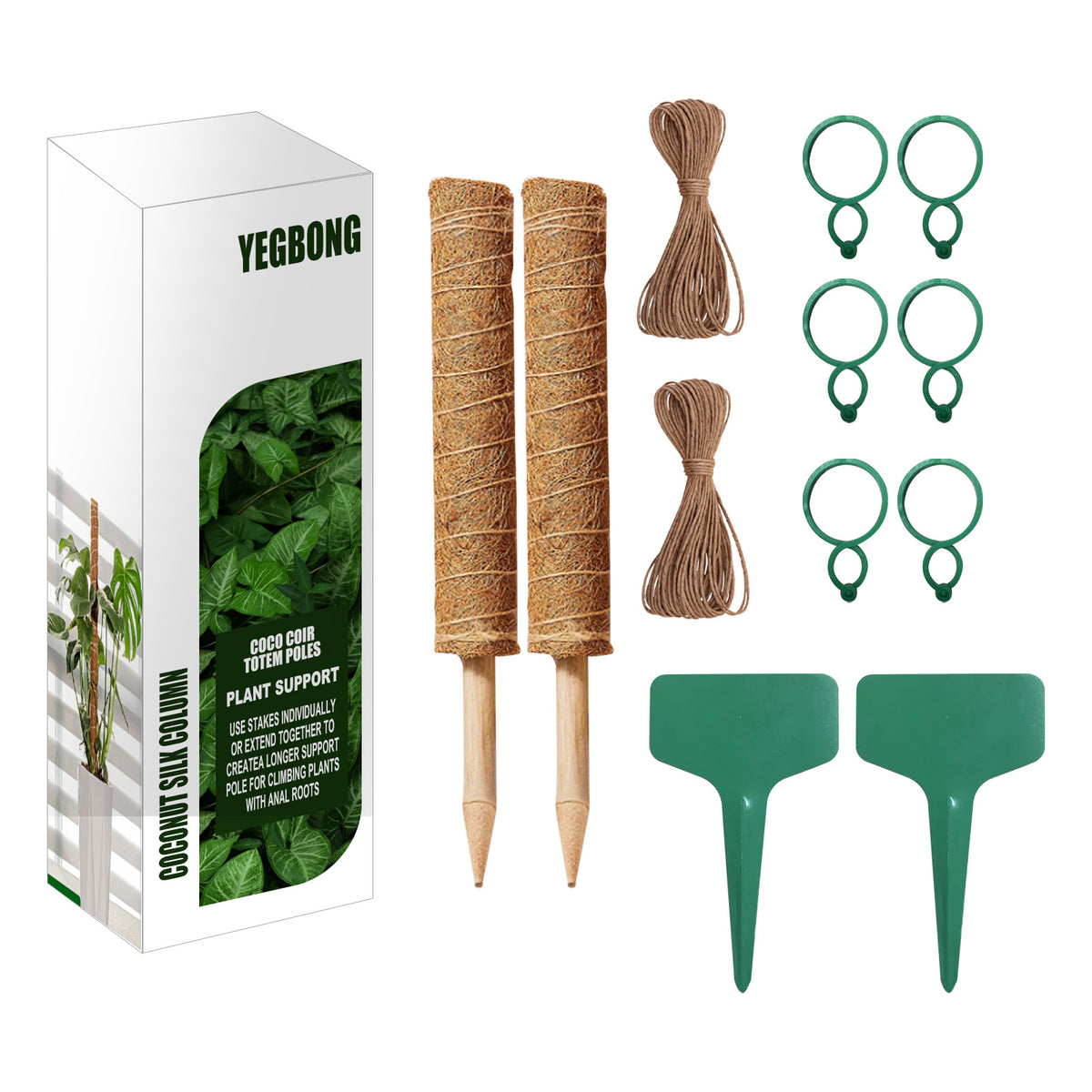 Coco Coir Moss Pole for Monstera, Extendable Totem