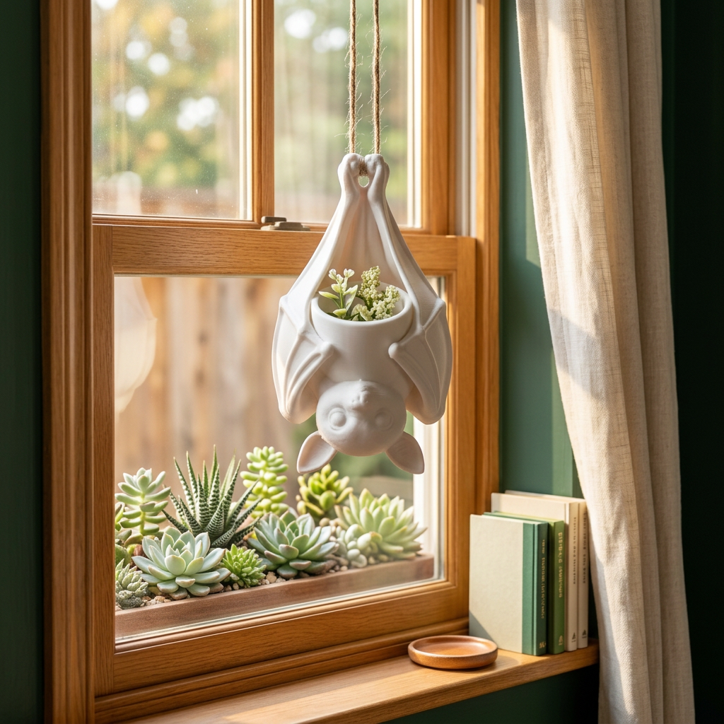 Bat Hanging Planter for Succulents and Air Plants
