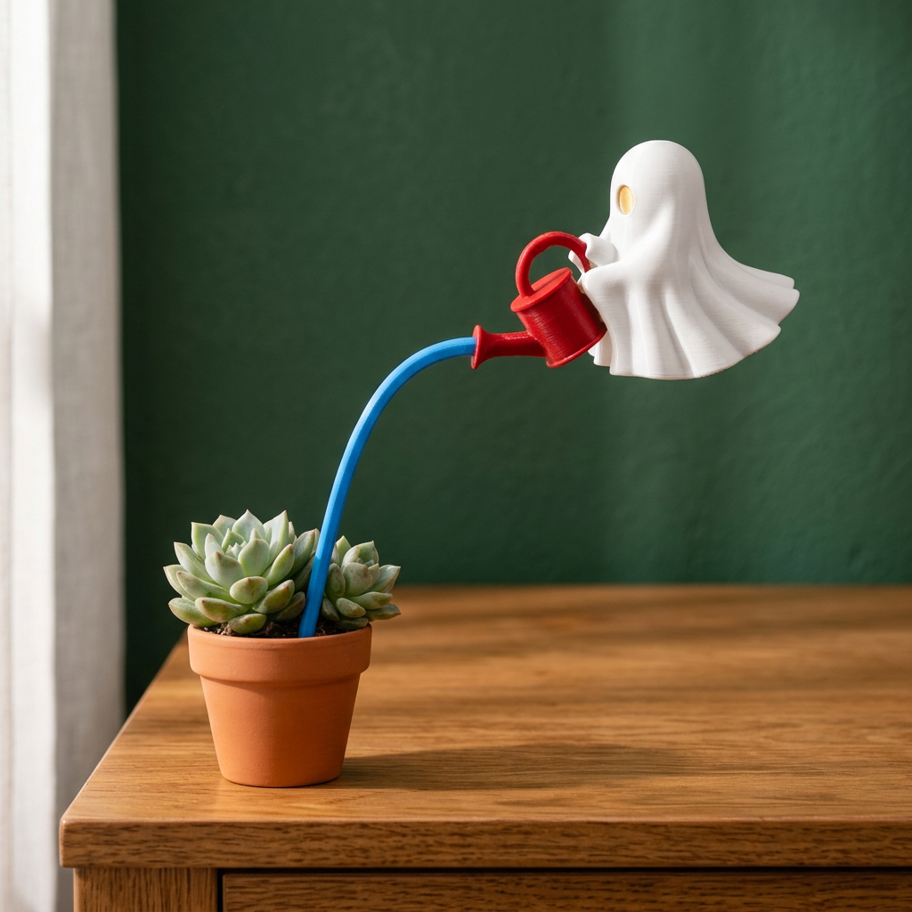 Ghost Plant Decor, Watering Can Desk Ornament